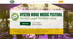 Desktop Screenshot of oysterridgemusicfestival.com