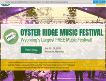 Tablet Screenshot of oysterridgemusicfestival.com